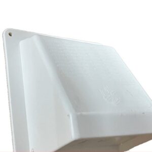 4" WHITE PLASTIC Dryer EAVE Cap with no collar