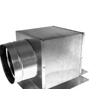 Return Air Boot Side Outlet 14 x 20 x 14" round collar