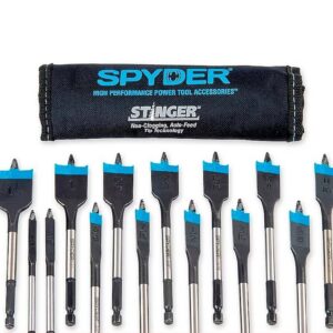 Spyder Stinger 14-Piece x 6-in Woodboring SPlastic Pade Drill Bit Set