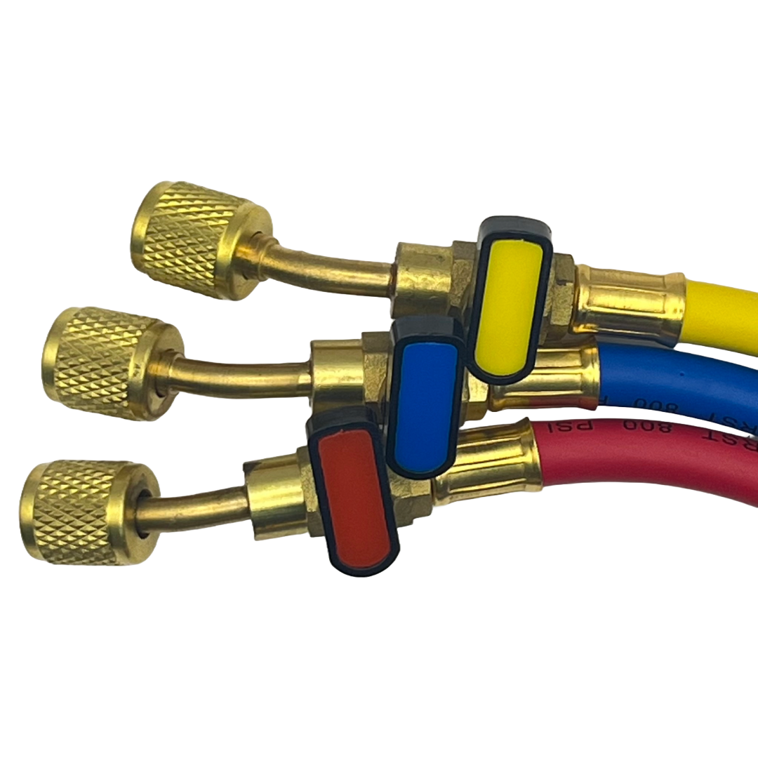 Refrigerant Charging Hoses w/ Shut Off Valves - Image 2