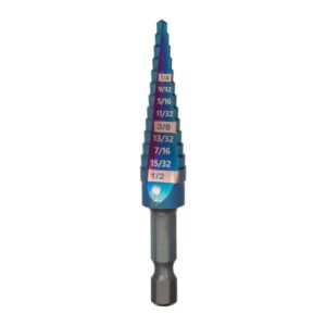 Spyder Mach-Blue 1/4-in 13-Step Drill Bit (1/8-in to 1/2-in)