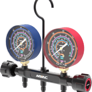 Pro Series Manifold Gauge, 3-1/8" OD, Brass Body, A2L, R454B/32/410A/22