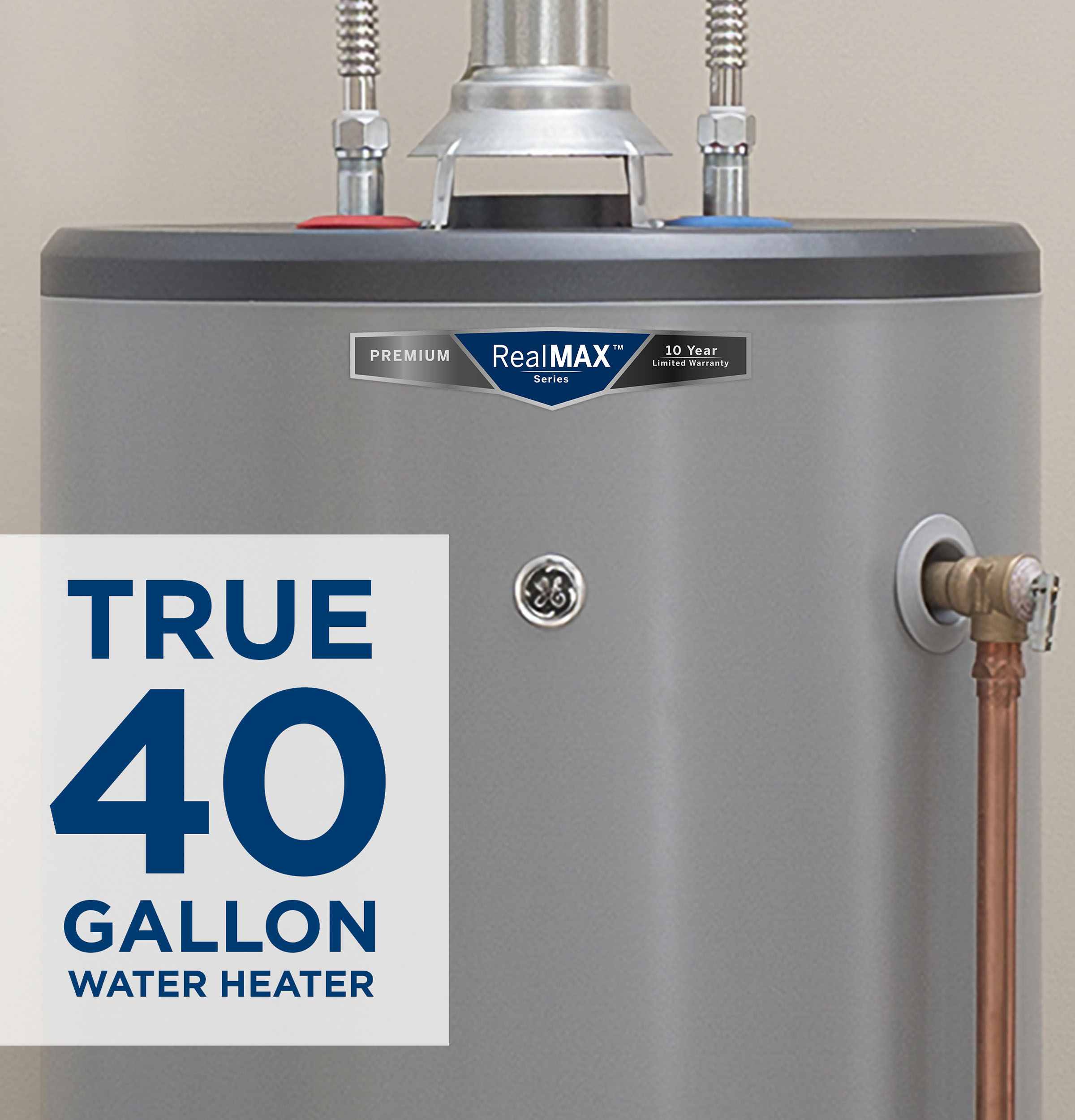 GE RealMAX Premium 40-Gallon Short Natural Gas Atmospheric Water Heater - Image 9