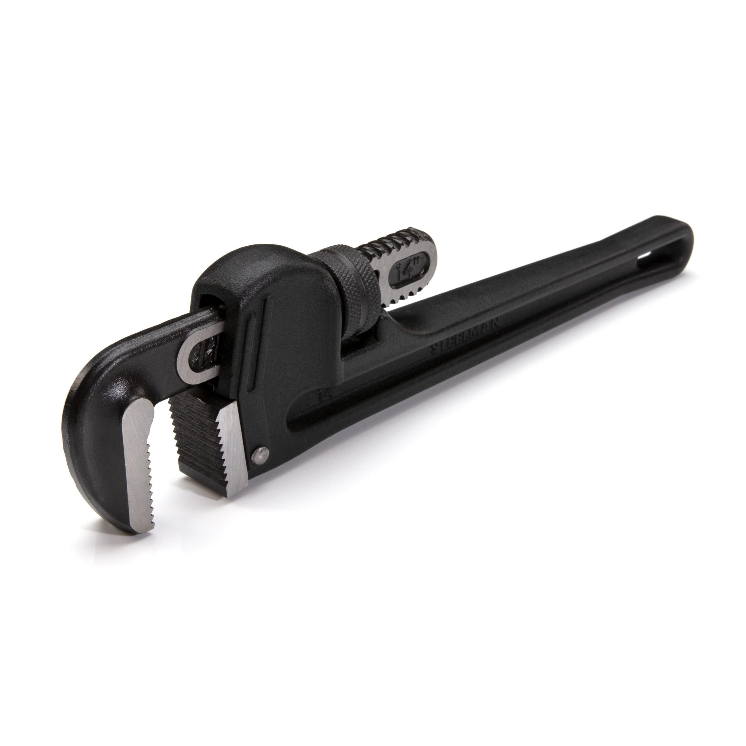 Steelman 14-Inch Heavy-Duty Cast Aluminum Straight Handle Pipe Wrench