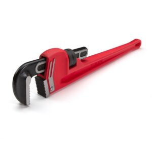 Steelman 24-Inch Heavy-Duty Cast Iron Straight Handle Pipe Wrench
