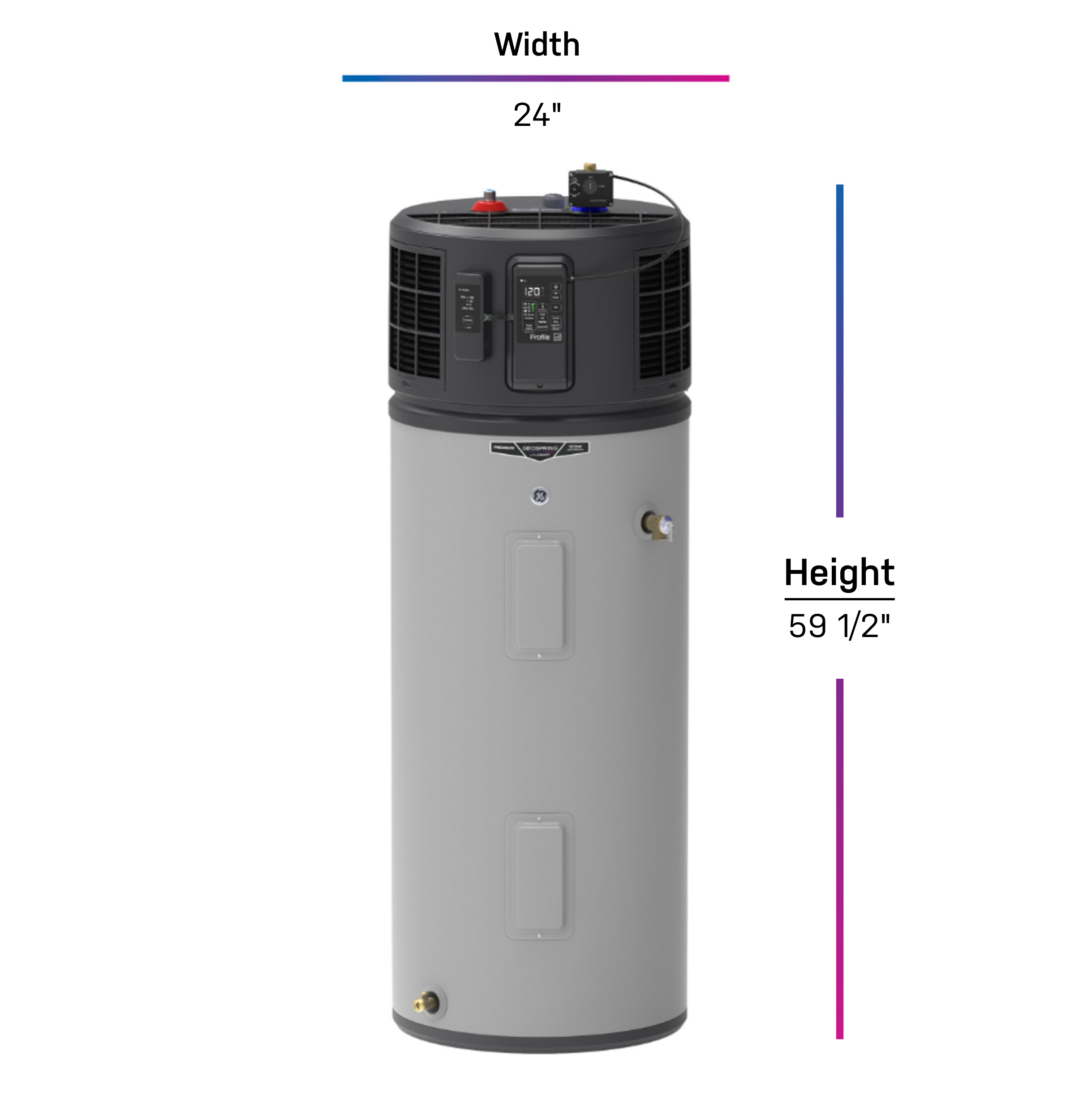 GE Profile™ GEOSPRING™ Smart Hybrid Heat Pump Water Heater 40-gallon - 240V - FlexCapacity - Image 6