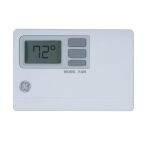 GE Wall Thermostat -2 Stage Cool & 3 Stage Heat with 2 fan speeds. Non-programmable